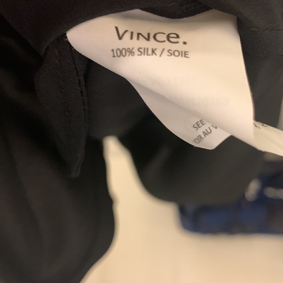 Vince black silk dress size 0. New with tags. - Picture 3 of 4